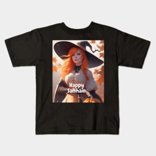 Happy Samhain Witch Kids T-Shirt